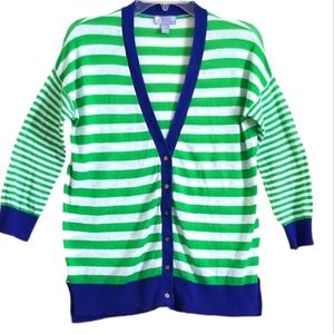 JCPenney Striped Linen Blend Cardigan